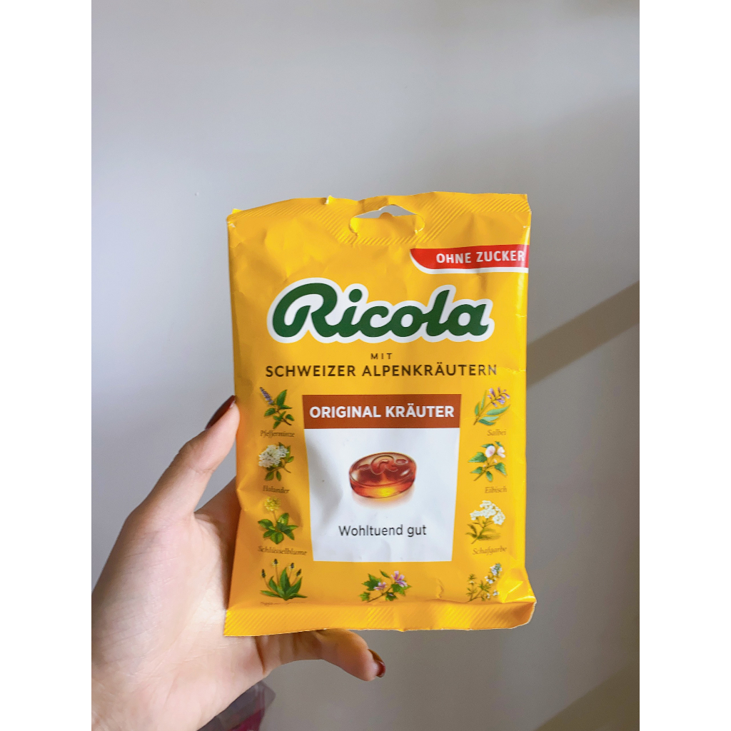 Kẹo ngậm ho thảo mộc Ricola gói 75g, hộp 250g