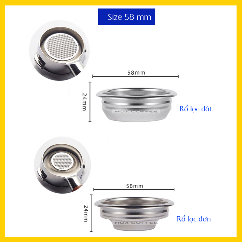 Giỏ Lọc Cà Phê 58; 54; 51mm | Filter Basket