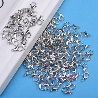 10 móc càng cua, khoá tôm hùm xi bạc size 12mm làm trang sức/phụ kiện thủ công