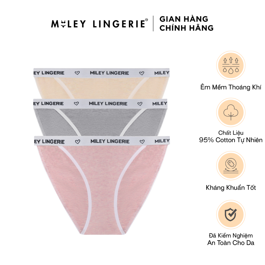 Bộ 3 Quần Lót Nữ Melange High-Cut Miley Lingerie FCS14