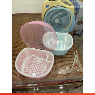 Rổ úp chén bát có nắp đậy, khay úp chén bát cho bé - M345