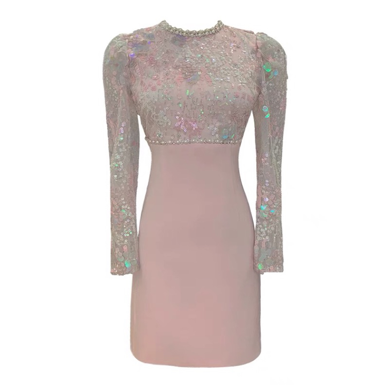 Đầm nữ phối kim tuyến hàng cao cấp