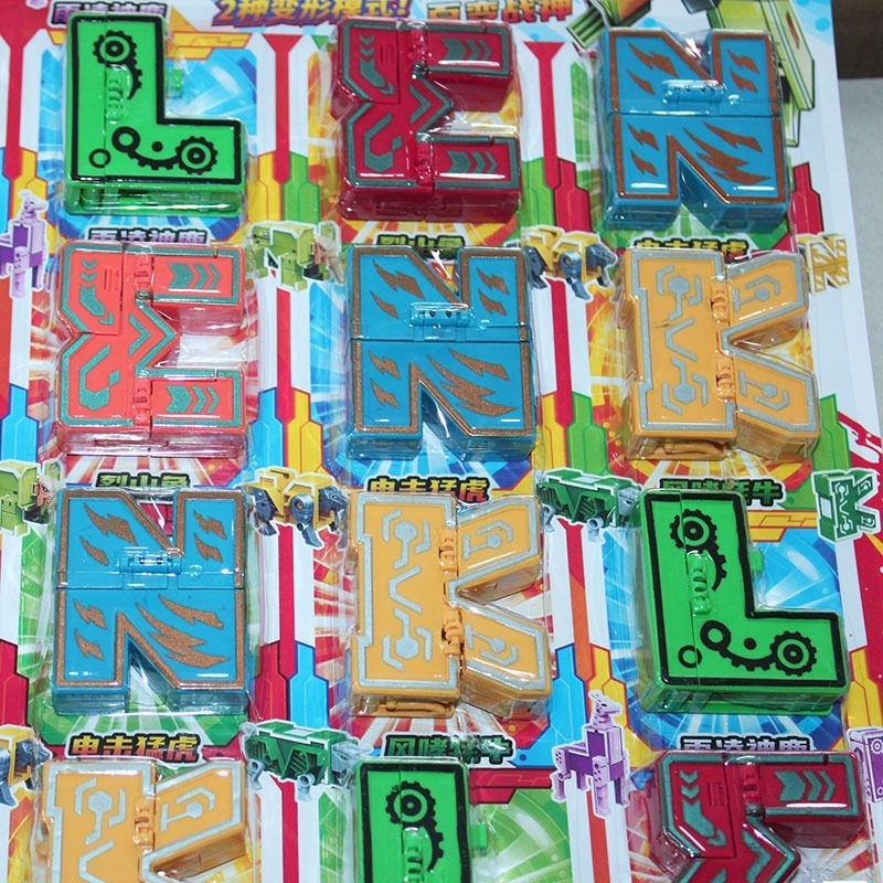 Vỉ  20 chữ số biến hình siêu nhân lắp ghép