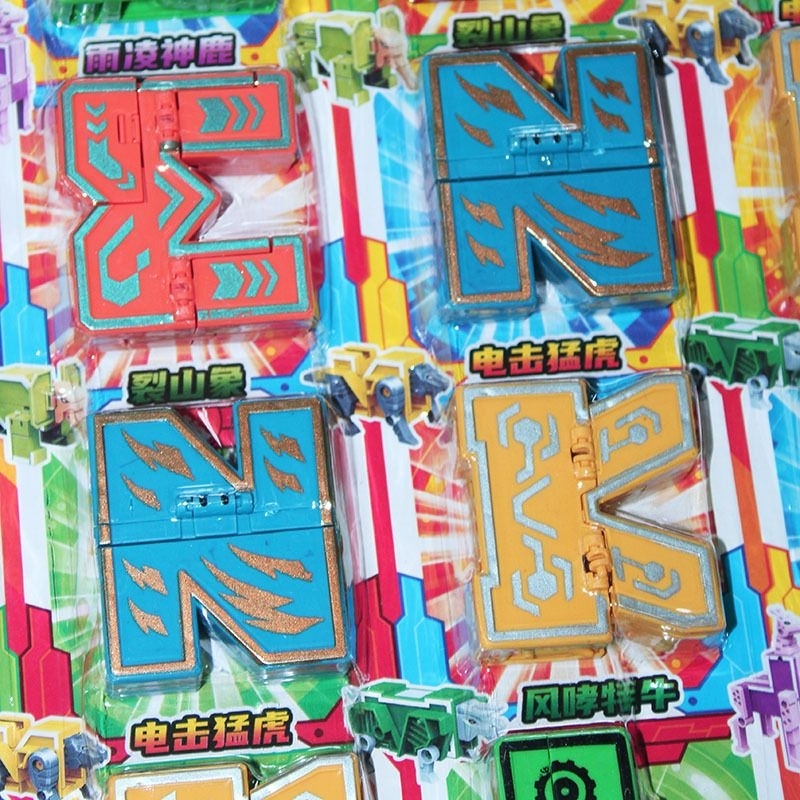 Vỉ  20 chữ số biến hình siêu nhân lắp ghép