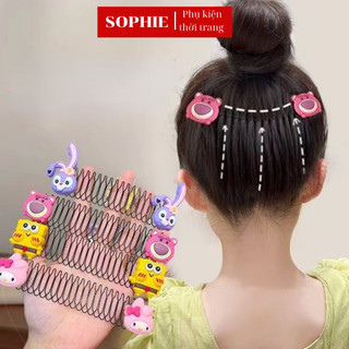 Xược cài tóc con gọn gàng, băng đô cài tóc trẻ em kẹp tóc gãy vô hình sau đầu cho bé