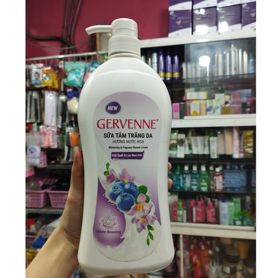 SỮA TẮM TRẮNG DA GERVENNE HƯƠNG NƯỚC HOA VIỆT QUẤT VÀ LAN NAM PHI 900ML - 1200ML