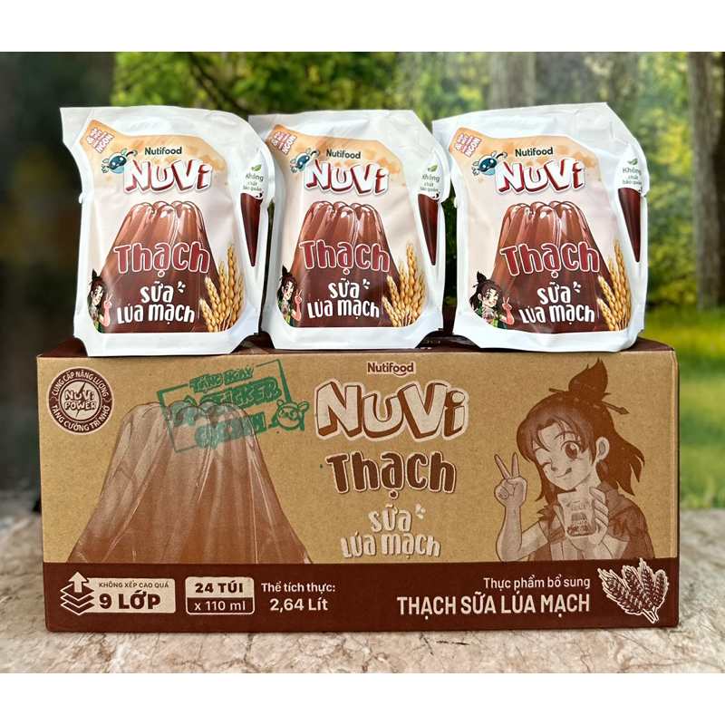 Thạch Sữa Lúa Mạch /Thùng 24 Túi *110ml