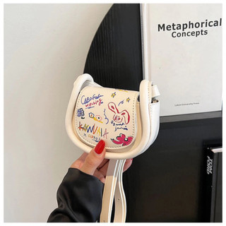 Túi xách nữ mini đeo chéo nữ đẹp hoạ tiết graffiti hoạt hình dễ thương - TDC113