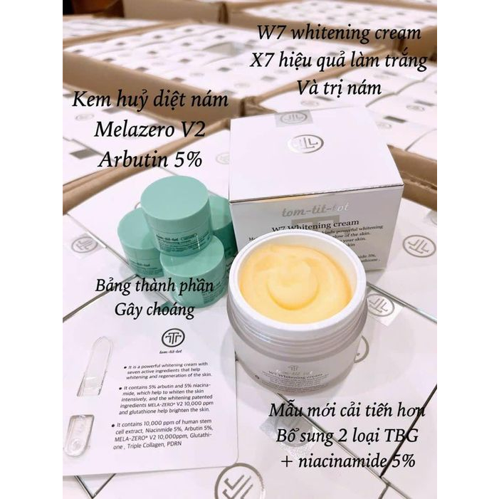 KEM DƯỠNG TRẮNG DA, LOẠI NÁM ARBUTIN W.7 Whitening CREAM - Dung tích 100ml