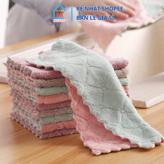 Khăn lau bếp - khăn lau tay 2 mặt siêu thấm