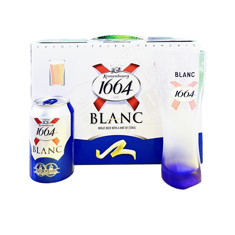 Lốc 6 lon Blanc1664 Tặng 1ly nhập khẩu cao cấp
