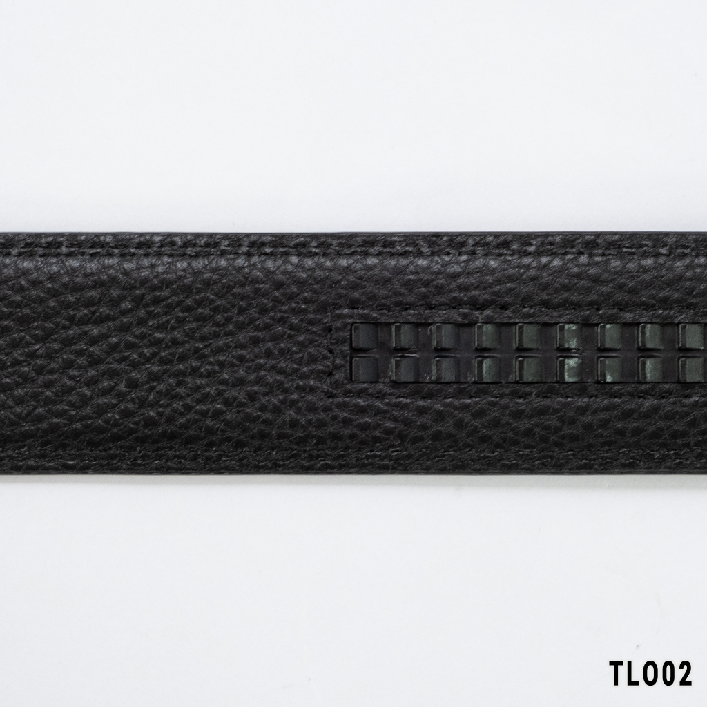 Thắt lưng da bò nam cao cấp OWEN BELT231519 dây nịt da thật màu đen mặt hợp kim đúc nguyên khối khóa trượt tự động sang