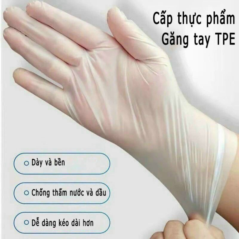 Hộp 100 găng tay siêu dai Victario Boy, găng tay nấu ăn không mùi, găng tay để dọn dẹp, găng tay nấu ăn dùng 1lần Size M