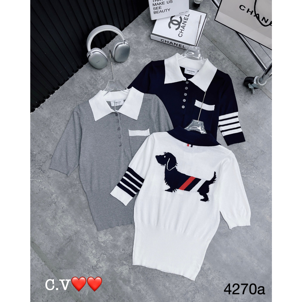 Áo len cộc tay cổ polo hàng QCL1