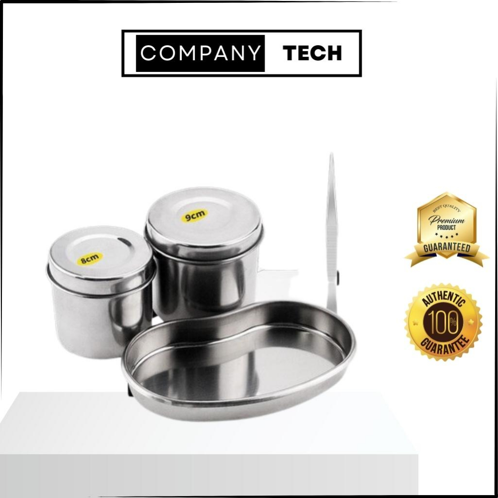 Khay Hạt Đậu, Hũ Đựng Bông Khay Qủa Đậu Hộp INOX Đựng Bông Cồn Cho Phun Xăm , Thẩm Mỹ Viện