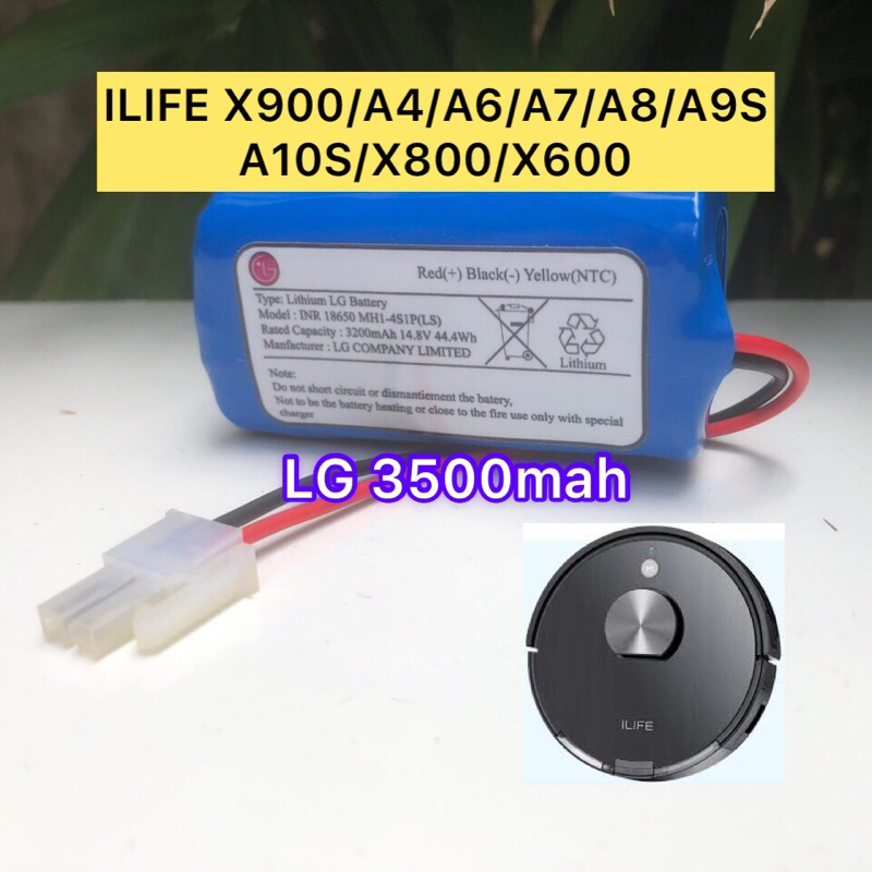 Pin LG 3500mAh( Chính hãng-BH 6 tháng )nâng cấp cho Robot ILife X900