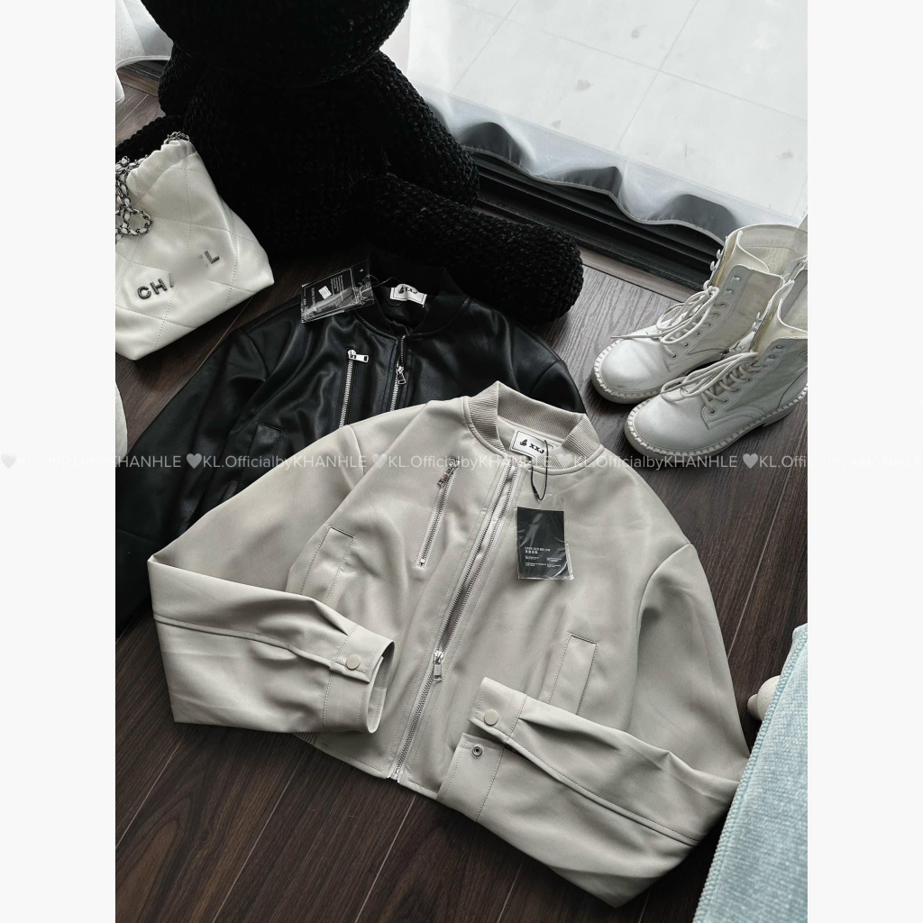 Áo khoác bomber da hàng QCL1