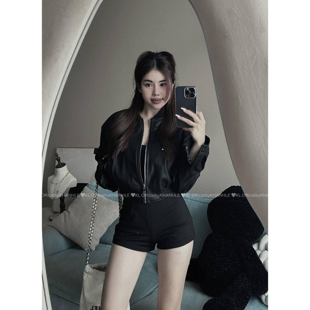 Áo khoác bomber da hàng QCL1