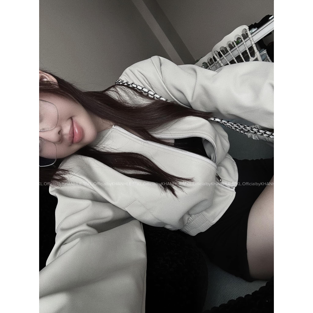 Áo khoác bomber da hàng QCL1