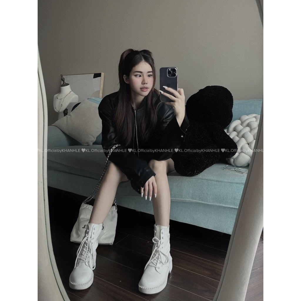 Áo khoác bomber da hàng QCL1