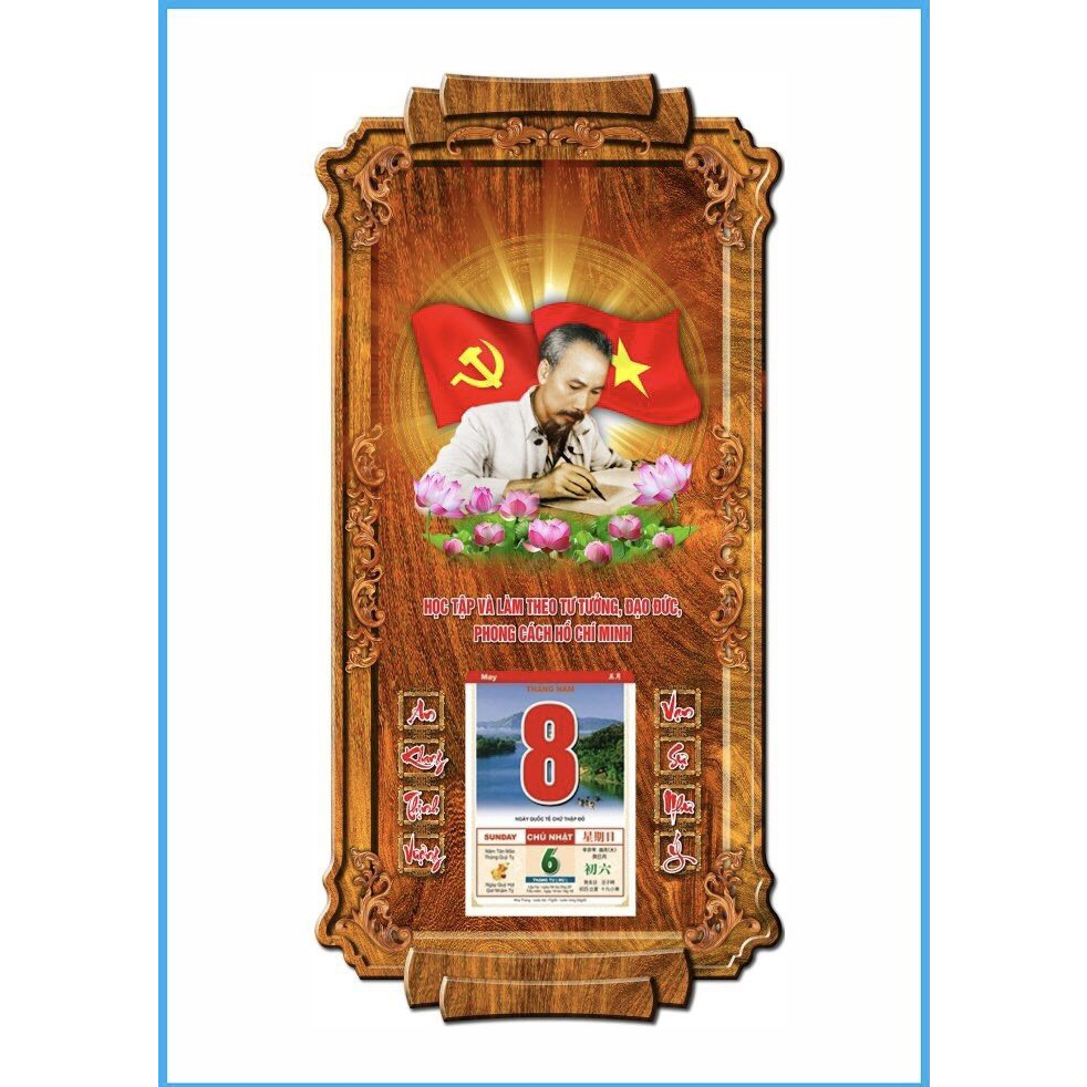 LỊCH GỖ TẾT BÁC HỒ