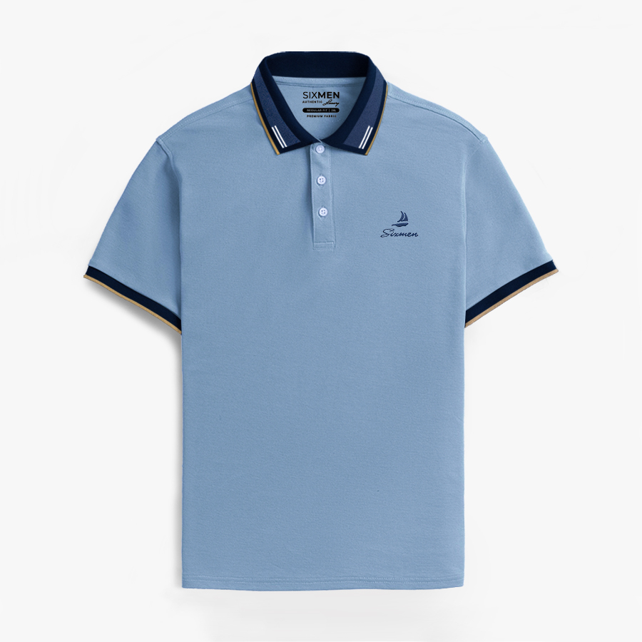 Áo Polo nam cổ bẻ thêu FAVOR  SIXMEN vải cá sấu cotton CVC thoáng mát, nam tính, thanh lịch