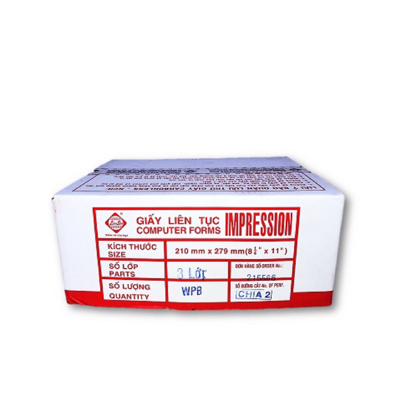 giấy vi tính liên tục 3 liên chia 2 (a5) khổ 210x279