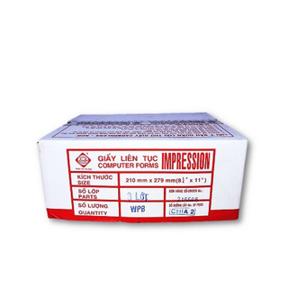 Giấy vi tính liên tục 3 liên chia 2 khổ 210x279