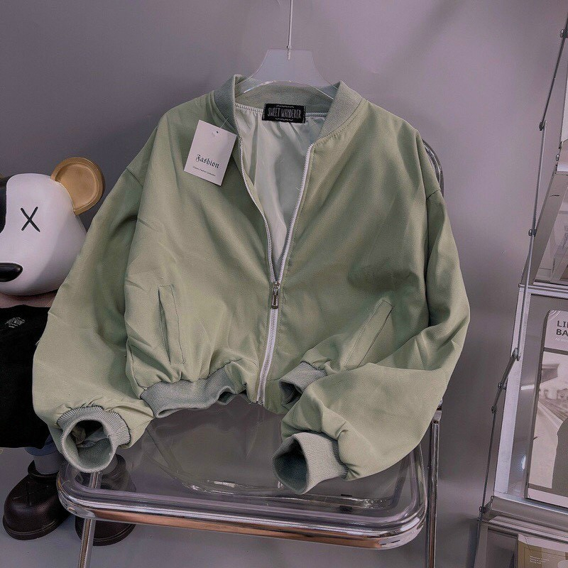 Áo khoác nữ đẹp da lộn 2 lớp croptop xitin thời trang-A2000