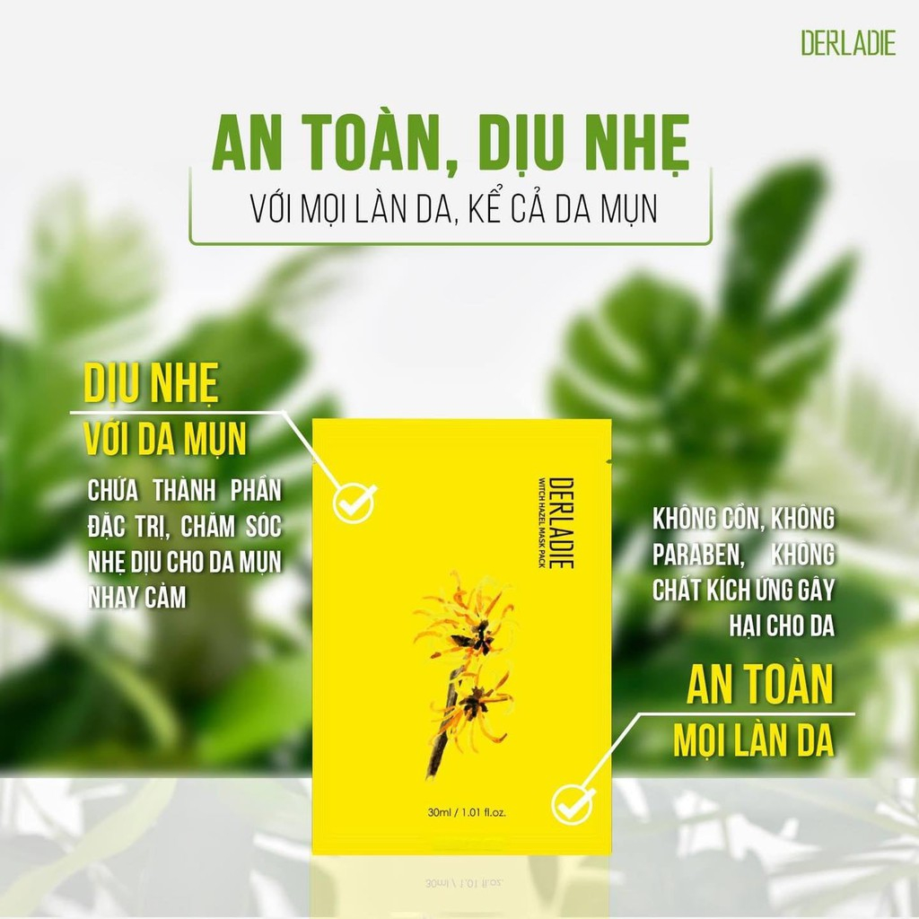 Mặt Nạ Derladie Witch Hazel Mask Pack