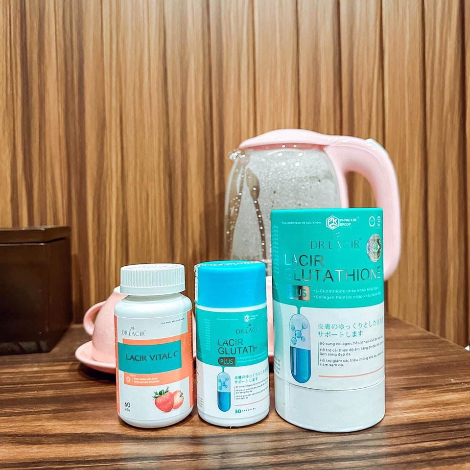 Viên Uống Trắng Da Lacir Glutathitone Plus Giá Sỉ Chính Hãng Giúp Dưỡng Trắng Da Mờ Thâm Nám