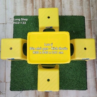 Combo 01 bàn size nhỏ , 04 ghế trà chanh qp- việt nhật - song long - qui phúc