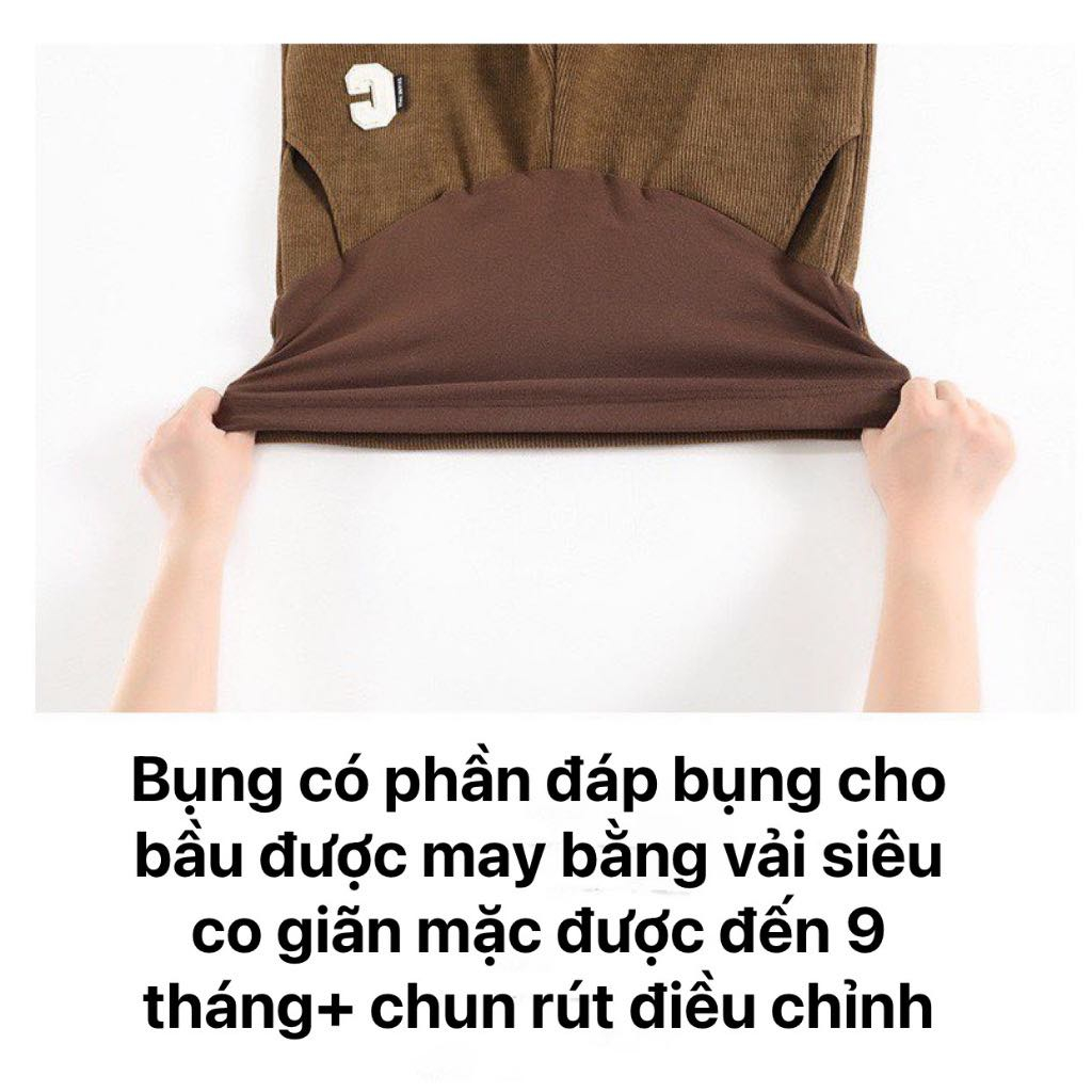 Quần bầu dài BOMBER mùa đông chất NHUNG TĂM bo gấu dáng thể thao ống rộng công sở thiết kế thời trang Bigsize HEROMOM