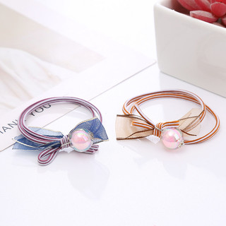 Dây cột tóc, buộc tóc nơ lưới hạt ngọc - BT002