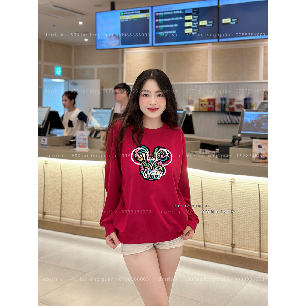 Áo dài tay nhiều màu MICKEY XOAN NEW chất liệu da cá mềm mịn không xù lông