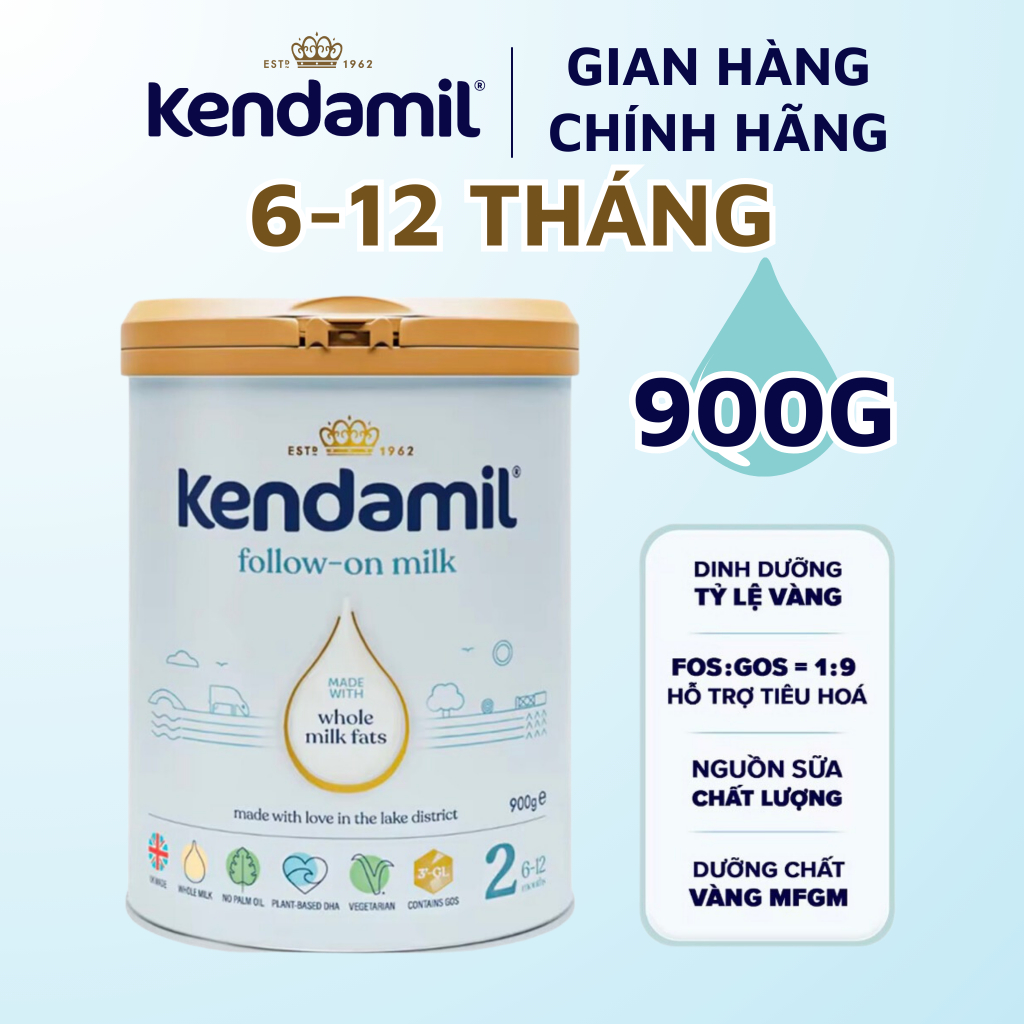 Sữa Công Thức Nguyên Kem Kendamil Số 2 (900g)