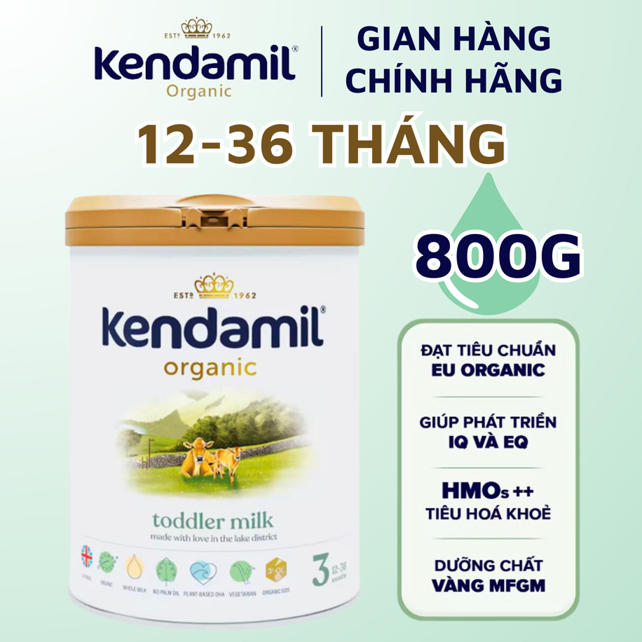 Sữa Công Thức Hữu Cơ Kendamil Organic chứa HMOs Số 3 (800g)