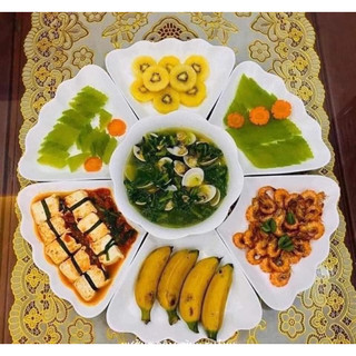 bộ bát đĩa hoa mặt trời 55cm