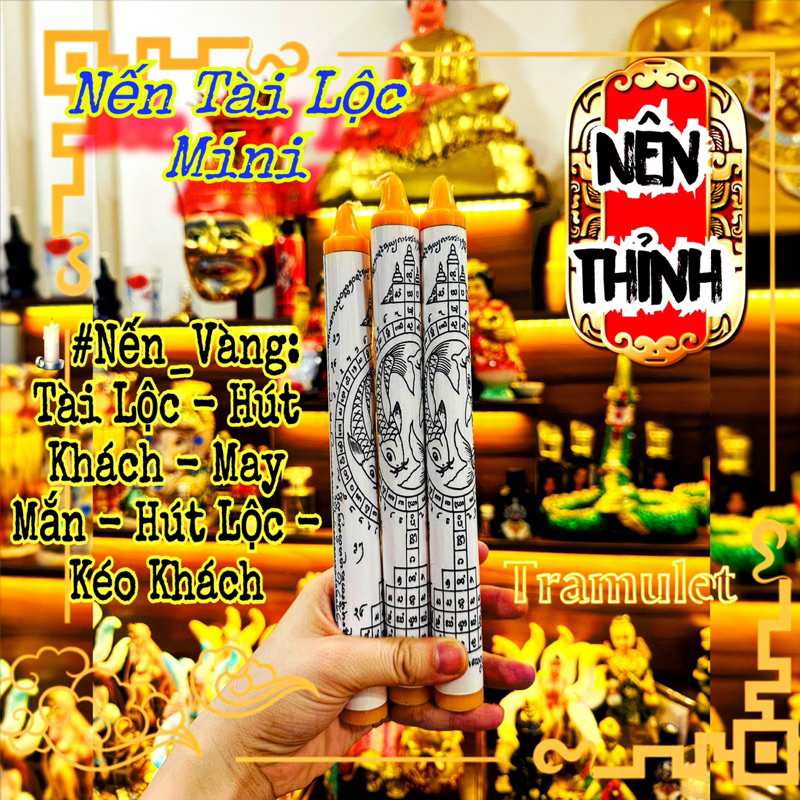 Nến vàng mini tài lộc