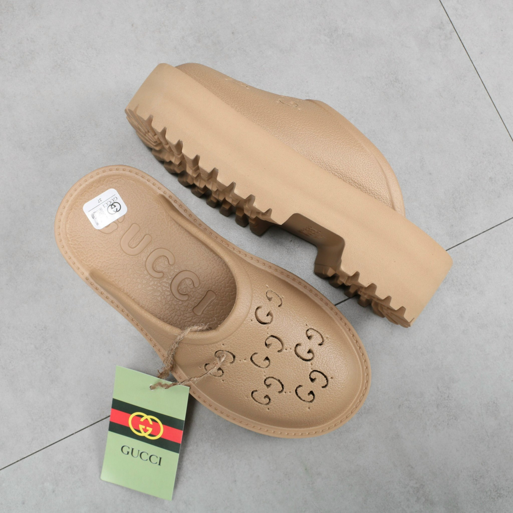 Dép Sục nữ gucci màu kem, màu be đế cao độn đế 5cm, sục NY các màu siêu hot hit trẻ trung TẶNG HỘP + TÚI