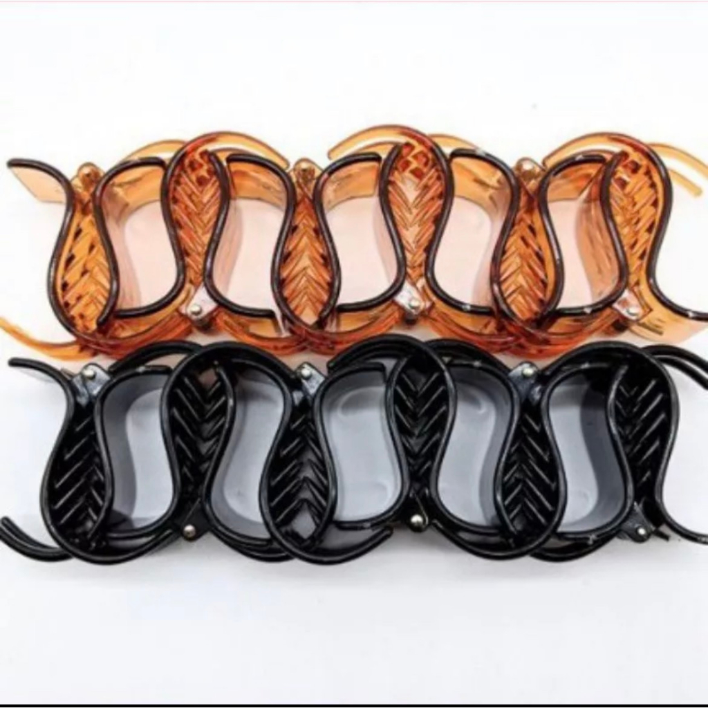 Lố 12 Kẹp Tóc Càng Cua 3 Răng Mix Nhiều Màu