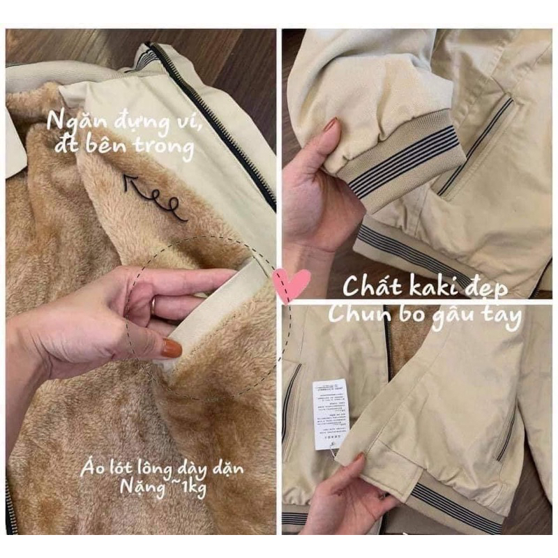 Áo khoác Kaki Nam Lót Lông hàng QCCC