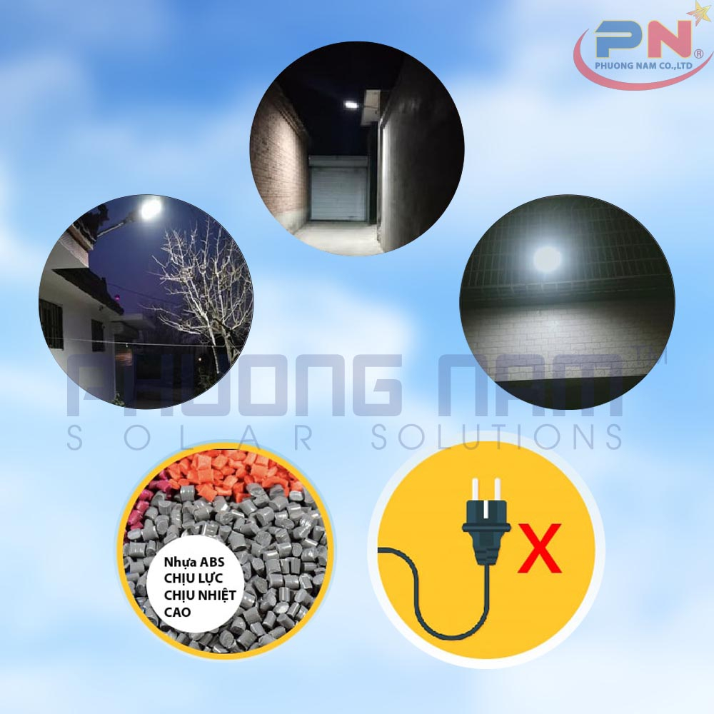 Đèn Năng Lượng Mặt Trời 150W, Đèn Cao Áp Chống Nước An Toàn