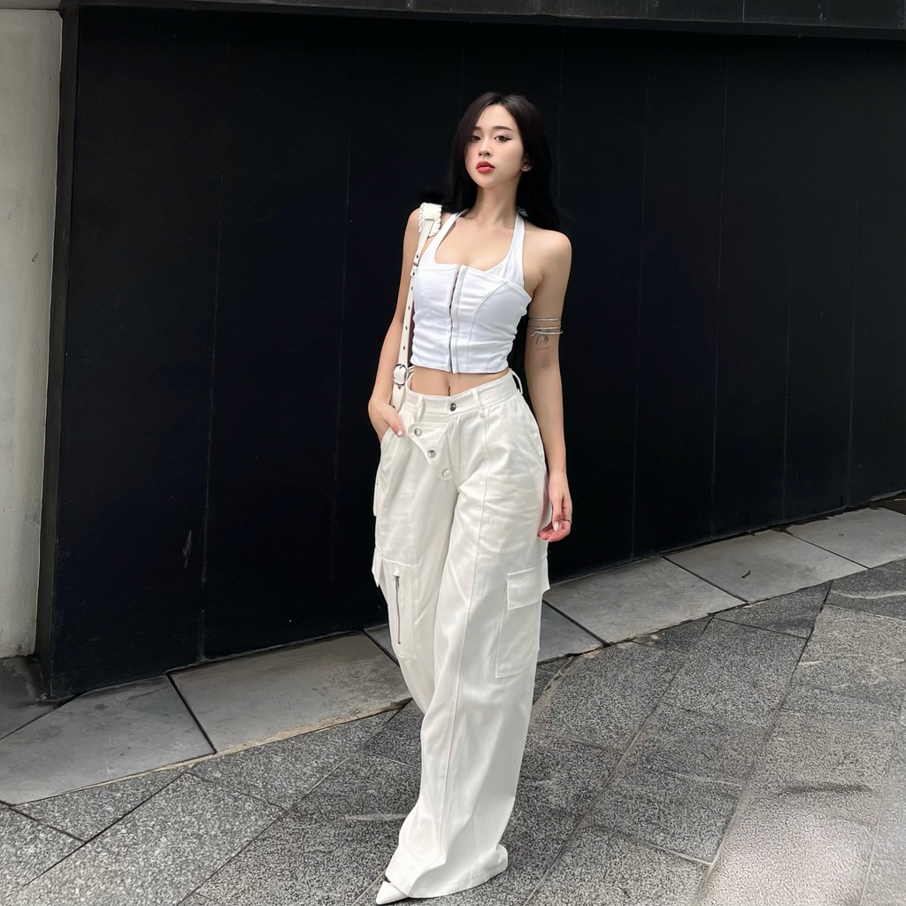 Áo “KEISHA Top” --- Áo croptop phía sau đan dây