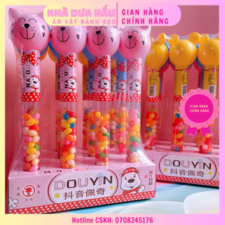 Sỉ- Lốc 12 cây kẹo gậy hình Thú dễ thương cho bé DouYin Hongkong cây 90gam