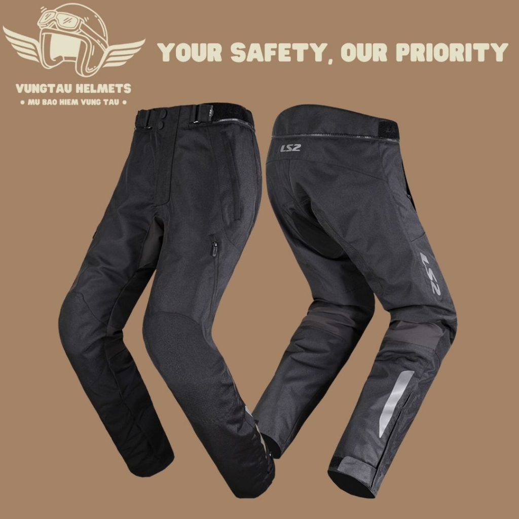 Quần giáp bảo hộ moto LS2 Chart Man - Cách nhiệt và chống thấm - VungTau Helmets - Nón bảo hiểm chính hãng Vũng Tàu