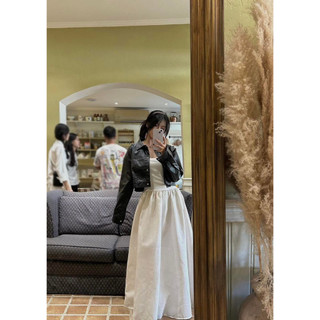 Áo khoác da dáng lửng 💐