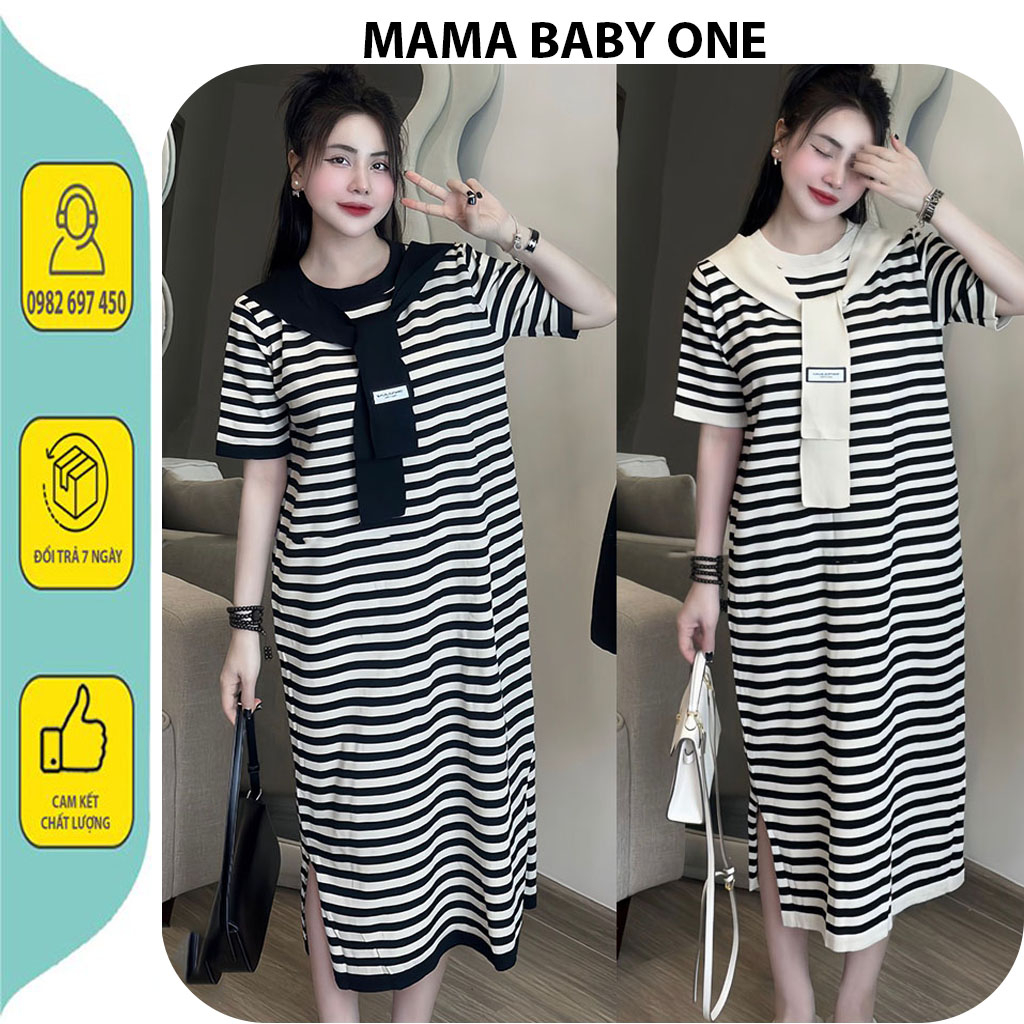 ĐẦM VÁY BẦU CÔNG SỞ MÙA THU-ĐẦM BẦU THIẾT KẾ KẺ PHỐI KHĂN CỔ ĐIỆU XINH CHẤT LEN QUẢNG CHÂU ĐẸP FRESIZE