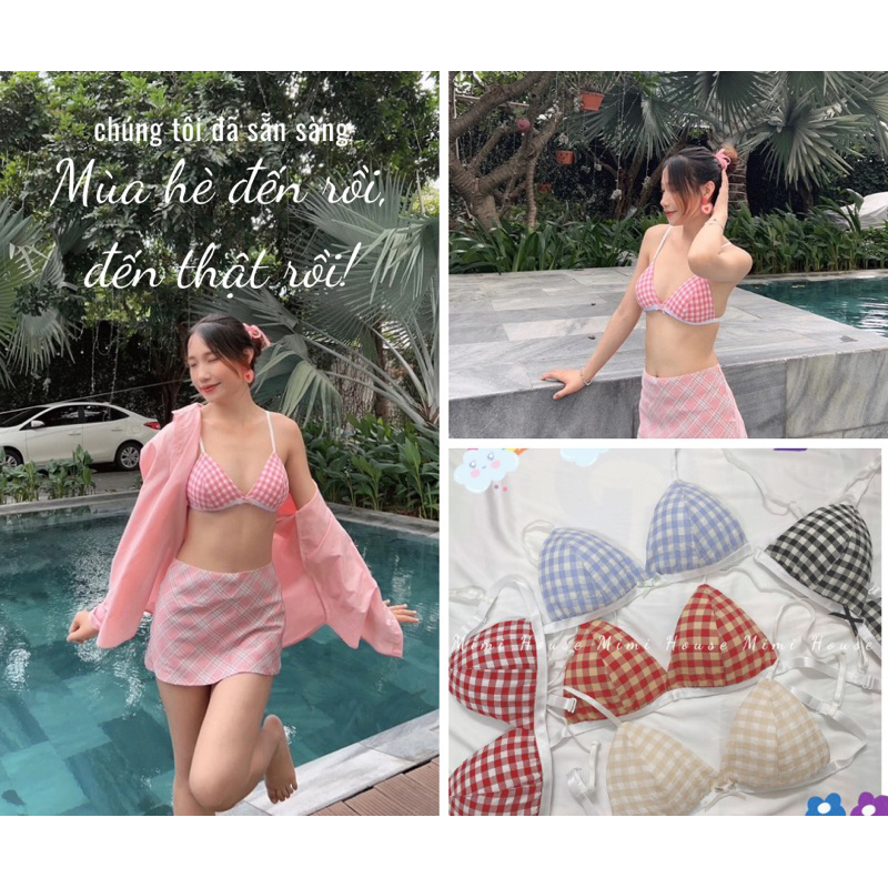 Áo bralette Caro Colours không gọng mút mỏng tone màu pastel - Hàng handmade - Mimi House