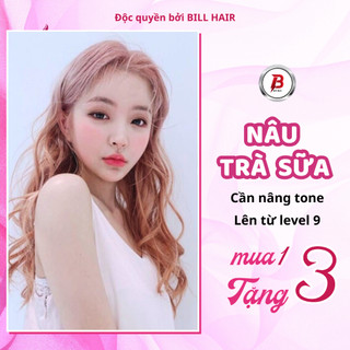 Thuốc nhuộm tóc NÂU TRÀ SỮA, HỒNG TRÀ SỮA,  tặng kèm oxy trợ nhuộm và găng tay | Bill Hair, Billhair